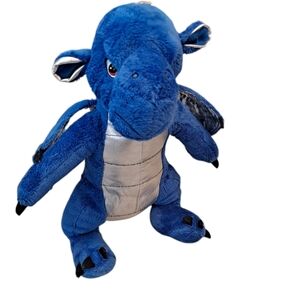 Animaland Blue Silver Dragon 16" Plush Soft Stuffed Animal Toy 2016